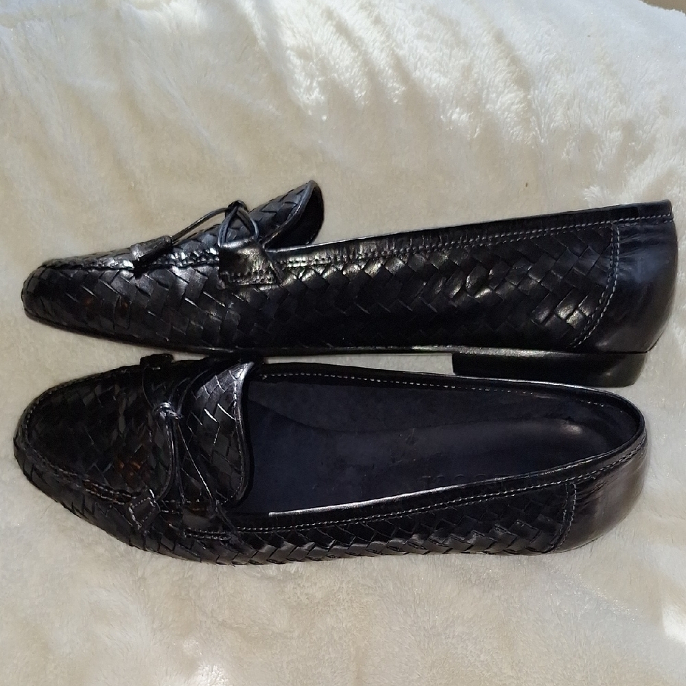 Sesto Meucci Black Woven Flats - Picture 2 of 6
